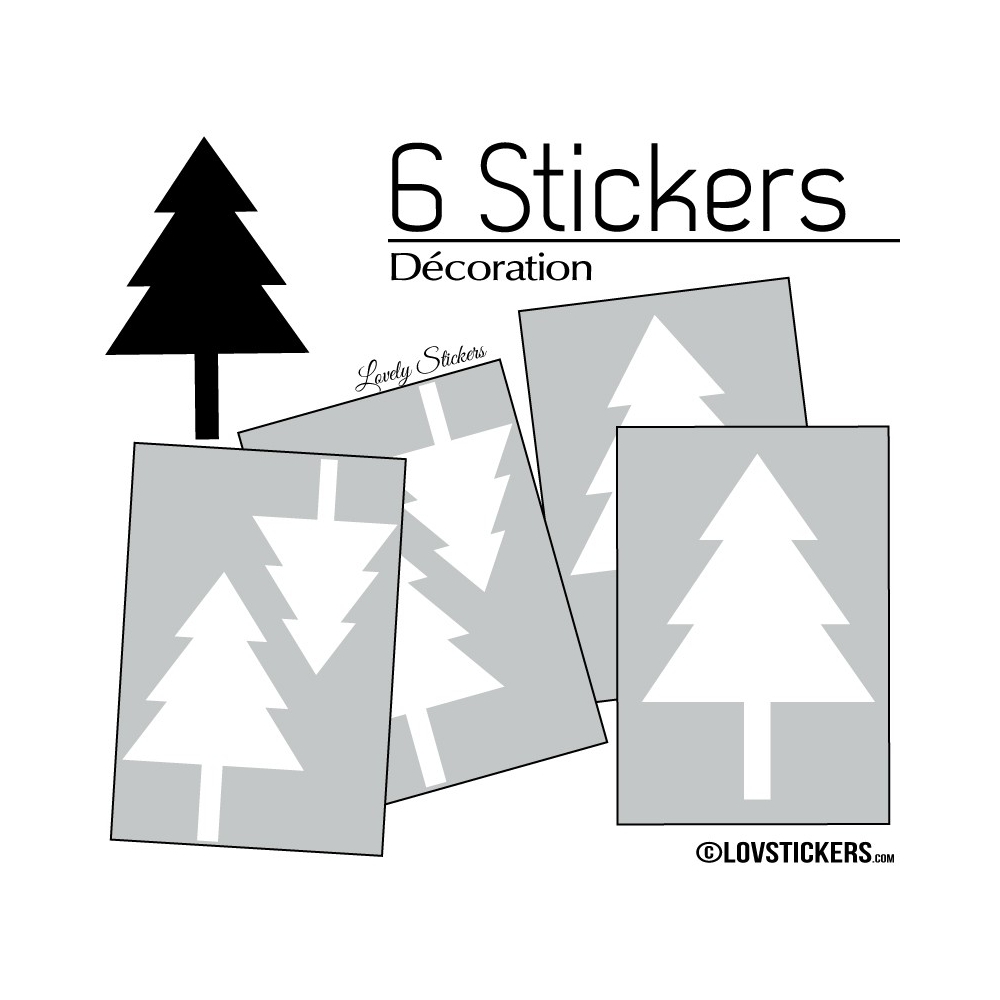 6 Stickers Cloches de Noel - non permanent - Autocollant Décoration Hivers et Noel