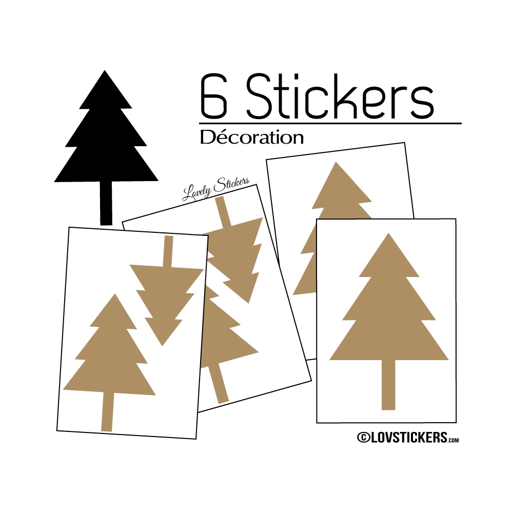 6 Stickers Cloches de Noel - non permanent - Autocollant Décoration Hivers et Noel