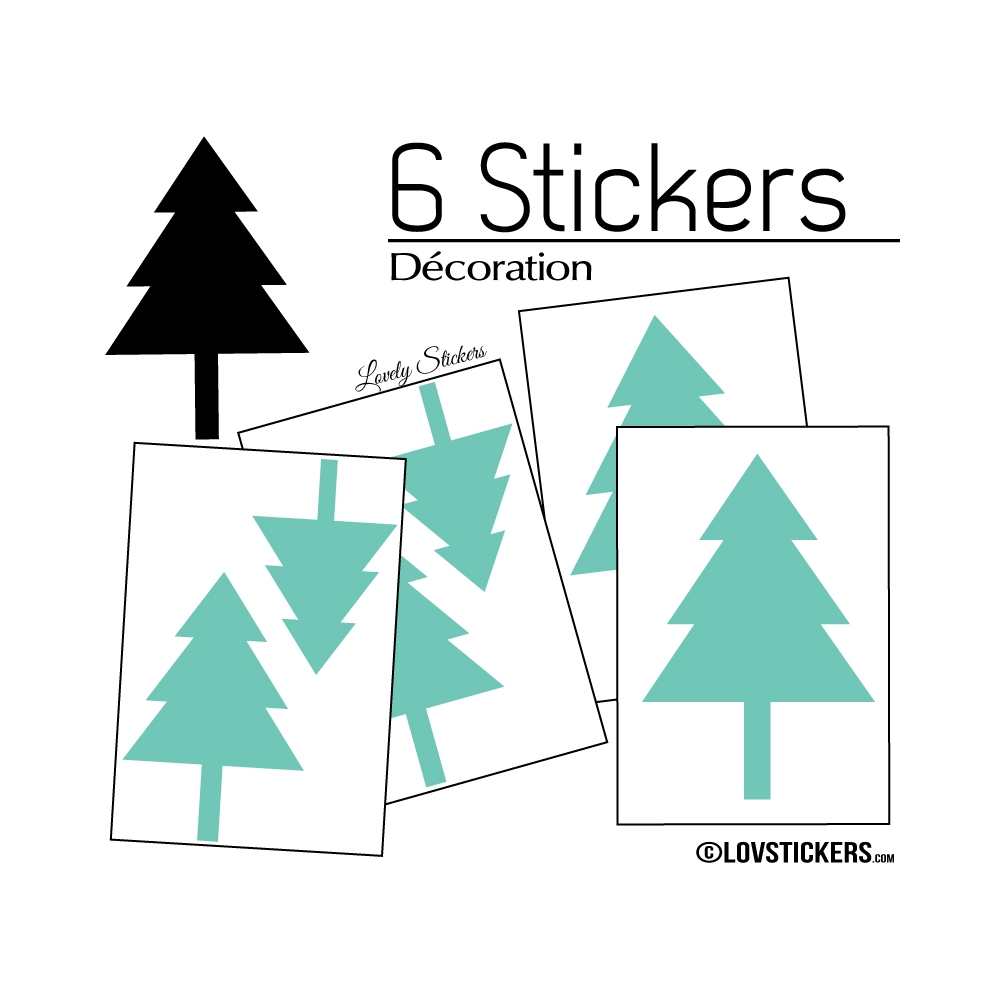 6 Stickers Cloches de Noel - non permanent - Autocollant Décoration Hivers et Noel