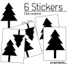 6 Stickers Cloches de Noel - non permanent - Autocollant Décoration Hivers et Noel