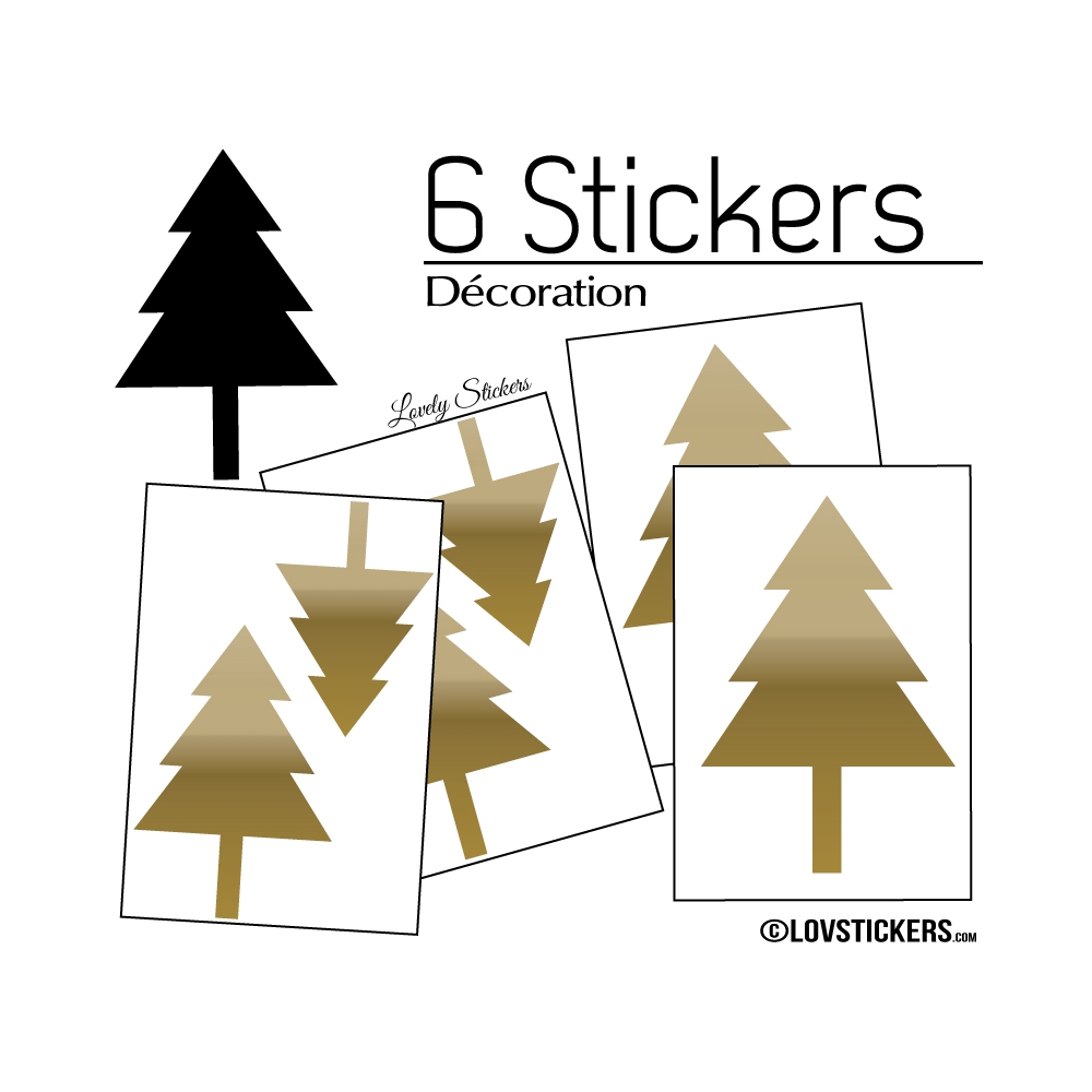 6 Stickers Cloches de Noel - non permanent - Autocollant Décoration Hivers et Noel