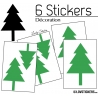 6 Stickers Cloches de Noel - non permanent - Autocollant Décoration Hivers et Noel