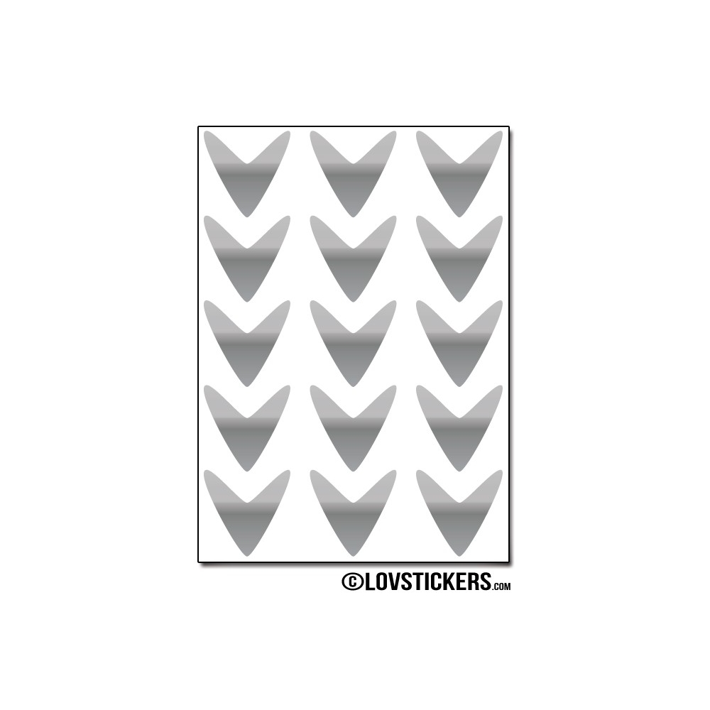120 Flèches 2 cm - Gommette Deco - Repositionnable - Vinyle
