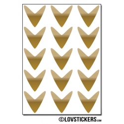 120 Flèches 2 cm - Gommette Deco - Repositionnable - Vinyle