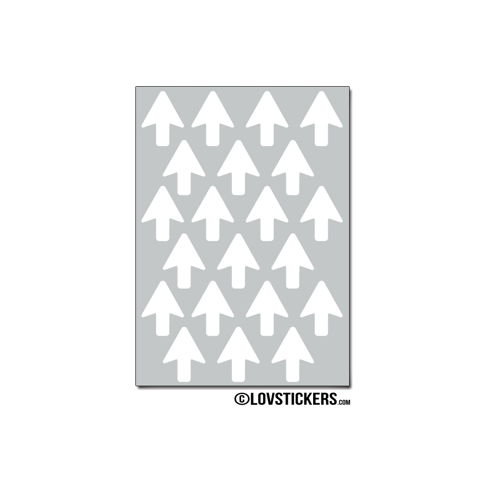 168 Flèches 1,5 cm - Gommette Deco - Repositionnable - Vinyle