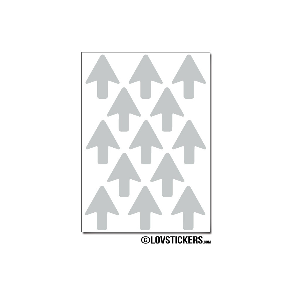 104 Flèches 2 cm - Gommette Deco - Repositionnable - Vinyle