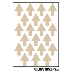 168 Flèches 1,5 cm - Gommette Deco - Repositionnable - Vinyle
