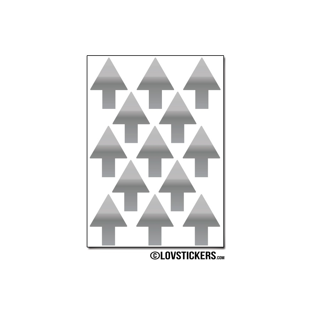 104 Flèches 2 cm - Gommette Deco - Repositionnable - Vinyle