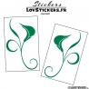 2 Stickers Florale - Deco auto voiture