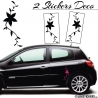 2 Stickers Florale - Deco auto voiture