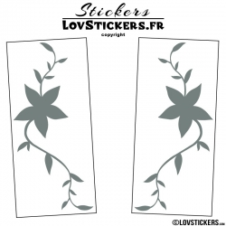 2 Stickers Florale - Deco auto voiture