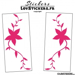 2 Stickers Florale - Deco auto voiture