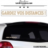 Sticker Prevention Voiture - GARDEZ VOS DISTANCES !