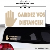 Sticker Prevention Voiture - GARDEZ VOS DISTANCES !