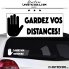 Sticker Prevention Voiture - GARDEZ VOS DISTANCES !