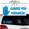 Sticker Prevention Voiture - GARDEZ VOS DISTANCES !