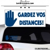 Sticker Prevention Voiture - GARDEZ VOS DISTANCES !