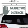 Sticker Prevention Voiture - GARDEZ VOS DISTANCES !