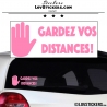 Sticker Prevention Voiture - GARDEZ VOS DISTANCES !