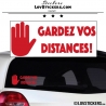 Sticker Prevention Voiture - GARDEZ VOS DISTANCES !