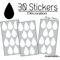 30 Gouttes d'eau Mixte Stickers - Autocollant