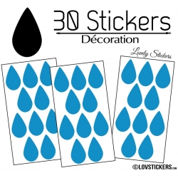 30 Gouttes d'eau Mixte Stickers - Autocollant