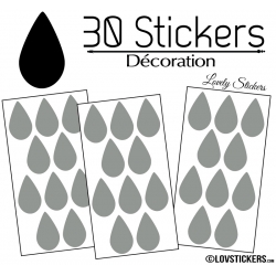 30 Gouttes d'eau Mixte Stickers - Autocollant