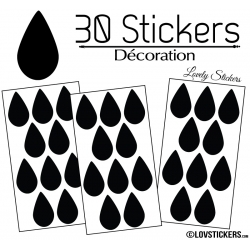 30 Gouttes d'eau Mixte Stickers - Autocollant