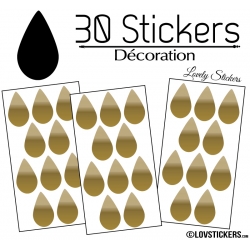 30 Gouttes d'eau Mixte Stickers - Autocollant