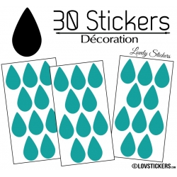 30 Gouttes d'eau Mixte Stickers - Autocollant