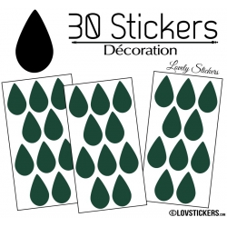 30 Gouttes d'eau Mixte Stickers - Autocollant