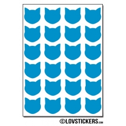 192 chats 1,5 cm - Gommette Deco - Repositionnable