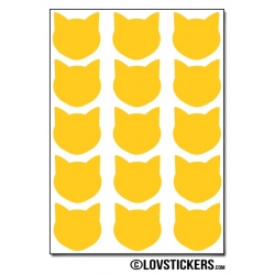 120 chats 2 cm - Gommette Deco - Repositionnable