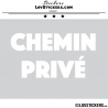 Sticker CHEMIN PRIVÉ - Lot de 2 - Lettrage à coller