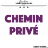 Sticker CHEMIN PRIVÉ - Lot de 2 - Lettrage à coller