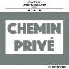 Sticker CHEMIN PRIVÉ sur fond - Lot de 2 - Lettrage à coller