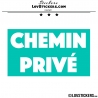 Sticker CHEMIN PRIVÉ sur fond - Lot de 2 - Lettrage à coller