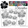 10 Stickers Hibiscus Mixte - Autocollant Décoration Intérieur