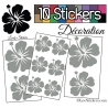 10 Stickers Hibiscus Mixte - Autocollant Décoration Intérieur