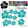 10 Stickers Hibiscus Mixte - Autocollant Décoration Intérieur