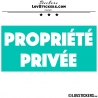 Sticker PROPRIÉTÉ PRIVÉE sur fond - Lot de 2 - Lettrage à coller