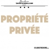 2 Sticker PROPRIÉTÉ PRIVÉE - Lot de 2 - Lettrage à coller