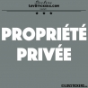 2 Sticker PROPRIÉTÉ PRIVÉE - Lot de 2 - Lettrage à coller