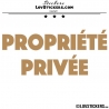 2 Sticker PROPRIÉTÉ PRIVÉE - Lot de 2 - Lettrage à coller