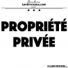 2 Sticker PROPRIÉTÉ PRIVÉE - Lot de 2 - Lettrage à coller