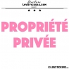 2 Sticker PROPRIÉTÉ PRIVÉE - Lot de 2 - Lettrage à coller