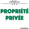 2 Sticker PROPRIÉTÉ PRIVÉE - Lot de 2 - Lettrage à coller