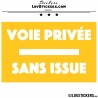 2 Stickers VOIE PRIVÉE sur fond - Lot de 2 - Lettrage à coller