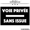 2 Stickers VOIE PRIVÉE sur fond - Lot de 2 - Lettrage à coller