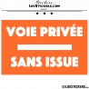 2 Stickers VOIE PRIVÉE sur fond - Lot de 2 - Lettrage à coller